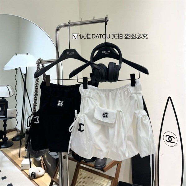 ブランドChanel レディースバルーンスカート シャネルプリーツスカート ショートスカート 超ミニスカートストレッチ おしゃれ 可愛い 春夏 服 S - XL 