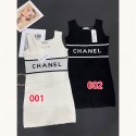 ハイブランドミニ タイトワンピース 夏 シャネル ニット セクシー Chanelタンクトップ 気質 インナー レディース 春秋 S - L