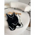 シャネルレディースキャミソール Chanelニットタンクトップ コットンリブニット生地 セクシー ノースリーブ トップス インナー リブキャミソール おしゃれ 重ね着インナー ベーシックタンクトップ