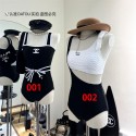 シャネル 水着 レディース スクール スポーティー MIUMIU ワンピース 体型カバー M - XL オールインワン パット付き バックレス バイカラー 速乾 シンプル 着瘦せ 大人 学生 海 水泳 温泉 水陸両用 競泳