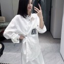 シャネルレディース シャツ ワイドスカート セットアップ ブラウス 2点セット Chanel ロングドレス トップス ドレス 上下セットS - L ガウチョスカート 長袖シャツ 日焼け止めブラウス ロングドレス カジュアル ゆったり フォーマル 長袖 春夏秋