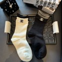 Chanel シャネルハイブランド ソックス 綿製浅口ソックス 女の子好き 韓国上質な コットン ソックス くつしたブランドソックス 男女兼用 ファッション 6足セット