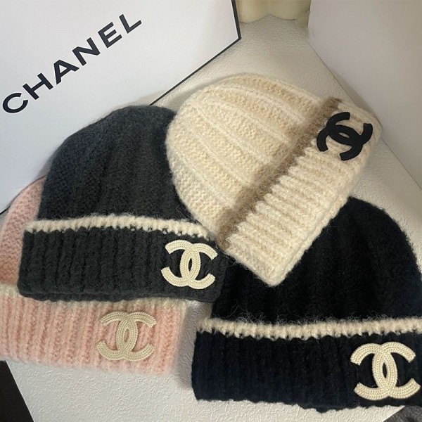ハイブランド シャネルニット帽 ビーニー Chanelレディース 帽子 ニットキャップ 小顔効果 秋冬 防寒 保温 暖かい 可愛い 激安