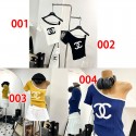 シャネルワンショルダー 半袖 tシャツ レディース ニット 体型カバー Chanel カットソー 弾力 肩出し Tシャツ トップス おしゃれ ワンショルダー 大きいサイズ ティーシャツ韓国風 夏服