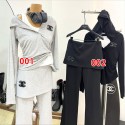 シャネルスウェット上下セット レディース 2点セットChanel  ジャージ セットアップ スポーツ パーカー+ロングパンツ フード付き 上品 おしゃれ ゆったり カジュアル ins風 可愛い 通学 リーゾト 部屋着M,L 