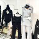 シャネルスウェット上下セット レディース 2点セットChanel  ジャージ セットアップ スポーツ パーカー+ロングパンツ フード付き 上品 おしゃれ ゆったり カジュアル ins風 可愛い 通学 リーゾト 部屋着M,L 
