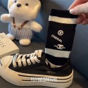 Chanel シャネルハイブランド ソックス 綿製ブランド ストッキング 大人気上質な コットン ソックス くつしたブランドハイソックス 男女兼用 ファッション 2足セット