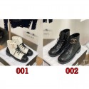 ブランド シャネルブーツ レディース 高品質 Chanel  ショートブーツ 厚底 ブーツ レースアップ 編み上げブーツ ハイカット 8ホールシューズ 秋 冬用 ワークブーツ  225¬250cm 革靴 防水 黒 大きいサイズ 歩きやすい