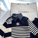 ブランドシャネル女の子 子供服 セットアップ Chanel キッズ服 スウェット 2点 上下セット 長袖ニットパーカー セーター上着 ポロパーカー ロングストレートパンツ 春 秋 小学生 中学生 スポーツ 運動会 無地 黒色 100-150cm