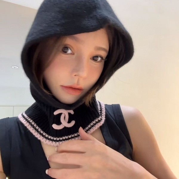 ハイブランド シャネルネックウォーマー ニット帽 Chanel 2in1キャップ 防寒 ニット 帽子 スキー スノーボード アウトドア 暖かい 裏起毛 防寒 メンズ レディース 男女兼用 保温 自転車 男女兼用 