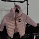 ブランドシャネル中綿コート キッズ 子供 男女兼用 Chanel ダウンジャケット くすみカラー ダウンコート 中綿ジャケット アウター 小学生 通学 登校 防寒 防寒着 冬 110-170cm