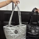 シャネルキルティング トートバッグ レディース ブランドChanel ダウンバッグ 可愛い 軽量 大容量 ふわふわ ナイロンマザーズバッグ シンプル ショルダーバッグ 通勤 通学 旅行 出張 おしゃれ 男女兼用