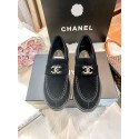 ハイブランドシャネルローファー シューズ レディース Chanel 厚底ミュール ボリュームソール ローヒール 流行り 225¬250cm ベロア クッション トレンド ガーリー フェミニン スクエアトゥ
