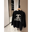 ブランドシャネルセーター レディー Chanel ニット トップス クールネック ケーブル ゆったり 体型カバー お洒落 可愛い 柔らか 暖かい 長袖 防寒対策 プルオーバー カジュアル 通勤 ブラック 秋 冬
