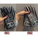 ブランドChanel ハリスツイードグローブ 可愛い シャネルツイード手袋 パール付き スマホ対応 レザー コンビ レディース 手袋 裏ボア ファッション