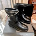 シャネルショートブーツ エンジニアブーツ ブランド Chanel レディース 靴 ミドル丈ブーツ カジュアル オールシーズン ナチュラル 225¬255mm ノーヒール ミドル丈ブーツ 疲れない