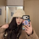ハイブランド シャネルニットキャップ 耳あて Chanel レディース ビーニー 冬用 防寒 暖かい帽子 イヤーマフ付き 毛糸 ニット帽 裏ボア あったか スキー 登山 自転車 通勤