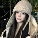 ハイブランド シャネルニットキャップ 耳あて Chanel レディース ビーニー 冬用 防寒 暖かい帽子 イヤーマフ付き 毛糸 ニット帽 裏ボア あったか スキー 登山 自転車 通勤