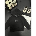 ハイブランド シャネル子供服 パーカー Chanel キッズ 男の子 女の子 秋 春 スウェット フード付き ブラック 90-170cm 無地 シンプル プルオーバー ボーイズ 柔らかい 快適 フーディー ガールズ ゆったり カジュアル トップス 韓国 お洒落 大きいサイズ 通学 通園 スポーツ