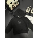 ハイブランド シャネル子供服 パーカー Chanel キッズ 男の子 女の子 秋 春 スウェット フード付き ブラック 90-170cm 無地 シンプル プルオーバー ボーイズ 柔らかい 快適 フーディー ガールズ ゆったり カジュアル トップス 韓国 お洒落 大きいサイズ 通学 通園 スポーツ