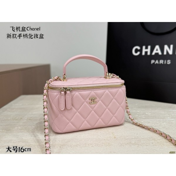 ブランドシャネルボックスバッグChanel 肩掛けバッグブランドチェーンバッグブランド手持ちバッグ ブラシポケット 化粧品収納 リボンハンド 仕切り コンパクト おしゃれ 多機能