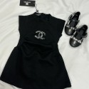 ハイブランドシャネルワンピース キッズ Chanel 女の子 半袖 子供服 ガールズ ドレス カジュアル 韓国 夏服 ココマーク おしゃれ 可愛い ゆったり リゾートワンピース aライン かわいい シンプル 120-170cm 和風 春 通学 通園 大きいサイズ 誕生日 プレゼント
