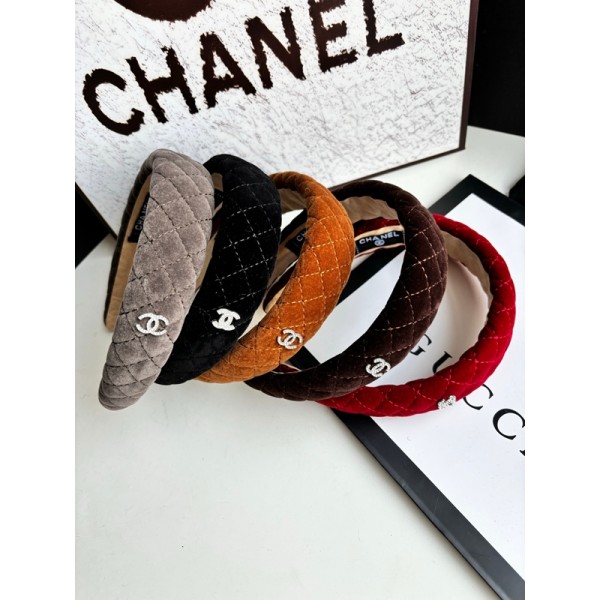 Chanel シャネルカチューシャブランド風 ベルベット キルティング ヘアバンド カチューシャ 気質 ヘアバンド ヘアアクセサリー ヘア飾り かわいい 韓国