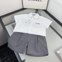 ブランドシャネル子供シャツ キッズ  Chanel子供服 セットアップ 男の子 夏服 半袖 Tシャツ ハーフパンツ ボーイズ 2点セット スウェット 上下セット なつふく カジュアル ゆったり おしゃれ 90-160CM