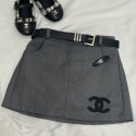 ChanelキッズAラインスカート シャネルミニスカート インナーパンツ付き 子供服 女の子 ガールズ 可愛い リボン 膝上 ストレッチウエスト 学院風 オールシーズン対応 小学生 中学生 通学 通園 110-160cm