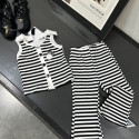 ブランドシャネル女の子 夏服 Chanel キッズノースリーブ Tシャツ フレアパンツ 上下セット 2点セット ゆったり 韓国風 おしゃれ 可愛い 子供服 ジュニア服 洋服 カジュアル 80-150cm