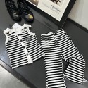 ブランドシャネル女の子 夏服 Chanel キッズノースリーブ Tシャツ フレアパンツ 上下セット 2点セット ゆったり 韓国風 おしゃれ 可愛い 子供服 ジュニア服 洋服 カジュアル 80-150cm