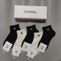 シャネルレディース向け 靴下 かわいいブランドChanelソックス 高品質 オールシーズンご使用ブランドシャネル薄手ソックス 大人気上質な コットン ソックス くつした 5足セット