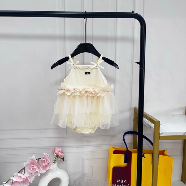 ブランドシャネルChanelベビー服 キャミソール ロンパース 肌着 夏 赤ちゃんカバーオール ボディシャツ 女の子 夏ウェア 通気性 肌触り良い 66¬90cm