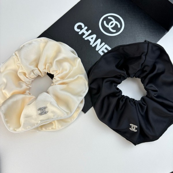 Chanel シャネルハイブランドヘアアクセサリー髪飾りブランドヘアシュシュ レディース ブランドヘアゴム女性 ブランド髪アレンジ 気質 17cm
