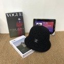 シャネルブランドChanel レディース 秋冬 ニット バケットハット ブラック ヴィンテージ 暖かい ビーニーキャップ ファッション パッカブル ニット クローシュハット