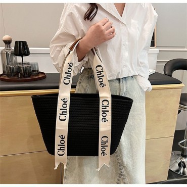 CHLOE レディース 草編みバッグ ク...