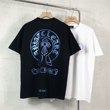 クロムハーツ ｔシャツ 半袖 ブランド CHROME HEARTS コットン 上着 黒白カラー 男女兼用 トップス tシャツ カジュアル トレーニング スポーツ おしゃれ オーバーサイズ メンズ 流行り 人気 ファッション