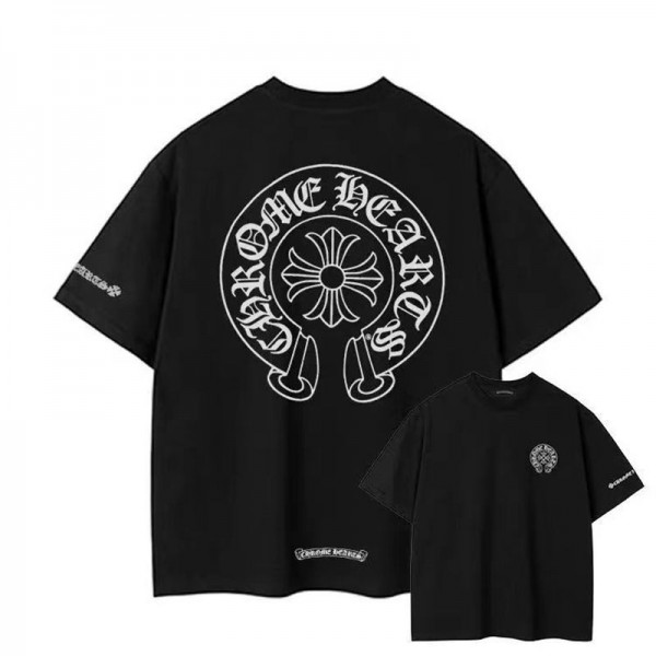 クロムハーツ Chrome Heartsブランド半袖tシャツブランドtシャツ上着カジュアル韓国 パチモン tシャツ20代 30代40代tシャツ 激安パロディ