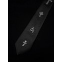 クロムハーツネクタイ 十字架の金具 流行り ブラックネクタイ Chrome Heartsネクタイ カジュアル ブランド プレゼント メンズ おしゃれ柄 面接 就活 成人式 成人の日 洗濯