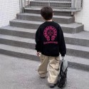 ハイブランドクロムハーツ キッズ スウェット Chrome Hearts子供パーカー ピンクロゴ boy長袖Tシャツ 子供服 110-160cm ユニセックス カジュアル 厚手