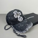ブランドChrome Heartsベースボールキャップ クロムハーツ野球キャップ メンズ レディース 日除け止めキャップ デニム生地 帽子 深め コットン 型崩れない 紫外線対策 日よけ 人気 野球帽 ランニング 登山 ゴルフ スポーツ アウトドア 調整可能