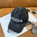 ブランドクロムハーツキャップ 野球帽 メンズ 帽子 Chrome Heartsデニムキャップ ベースボールキャップ プリント 通気性 熱中症対策 釣り ゴルフ スポーツ サイズ調整可能 男女兼用 57cm