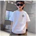 ハイブランドChrome Hearts キッズ 半袖 tシャツ クロムハーツ子供ｔシャツ 丸首 UVカット 薄手 グラフィックロゴプリント ショートスリーブTシャツ 110-160cm スクールスポーツ