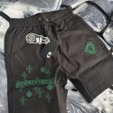 ブランドクロムハーツメンズ ハーフパンツ 冷感 Chrome hearts ショートパンツ 速乾 通気性 5分丈 ゆったり ジップポケット 調整紐付き 短パン スポーツ ジム トレーニング ランニング 夏用 カジュアル おしゃれ M-5XL