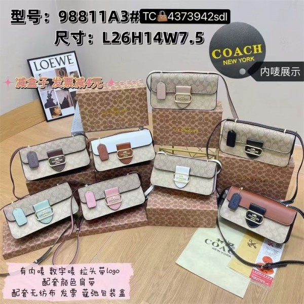 ブランド Coach 斜め掛けバッグ コーチ肩掛けバッグ レディース ポシェット 斜めがけ 女の子 ショルダーバッグ おしゃれ 可愛い PUレザー ミニバッグ 高品質 ファッション