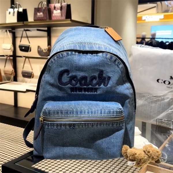 ブランド Coach デニムバック ヴィンテージ コーチ ジーンズ キャンバス バックパック カジュアル デイパック 旅行 リュックサック 学校バッグ 通学 旅行用