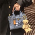 コーチ手提げバッグ レディース ブランドCoach ミニ  バッグ 小さめ デニムバッグ 軽い 軽量 ハンドバッグ トートバッグ デニム 気質 ファッション 流行り