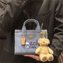 コーチ手提げバッグ レディース ブランドCoach ミニ  バッグ 小さめ デニムバッグ 軽い 軽量 ハンドバッグ トートバッグ デニム 気質 ファッション 流行り