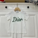 ディオール 子供服 シャツ半袖＋半ズボン ブランド dior Tシャツ キッズ 丸首 ショートパンツ ジャージ上下コットン製 ファッション 潮流 コットン 着心地よい かわいい おしゃれ  90~160cm