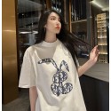 Dior ディオールtシャツハイブランド夏ブランドtシャツオーバーサイズ韓国 パチモン tシャツtシャツ ユニセック ブランド 黒白 ファション 人気